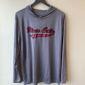 River cats hoodie large Holloway dry-excel gray